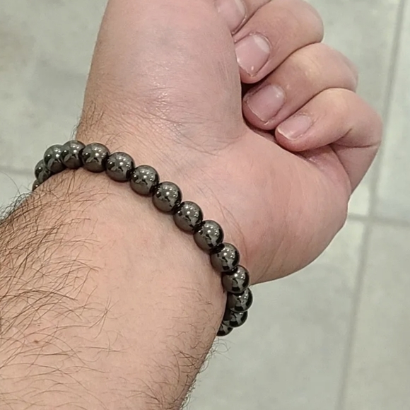 Hematite Bracelet - 8mm Unisex - Picture 3 of 3